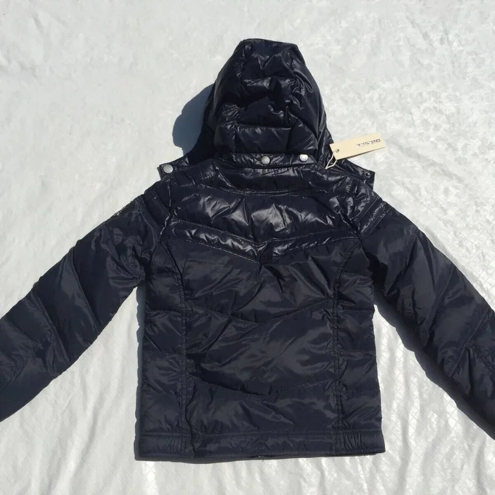 DIESEL*Navy Blue Hooded 'Janton' Jacket Coat $209 - Picture 5 of 6